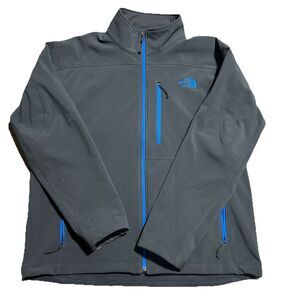 The North Face Apex Bionic Softshell Jacket Men’s XL Gray Blue Zipper Gorpcore